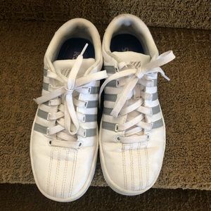 Girls K Swiss white shoes